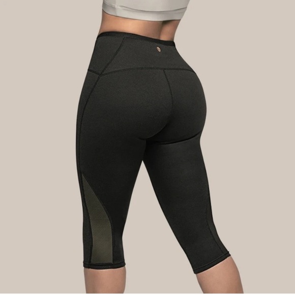 Copper Slim Black Legging Pants Capri Workout Athletic NWT XS - Picture 1 of 14